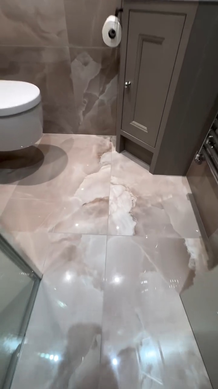 Bathroom basin and vanity after a PlumbTile install